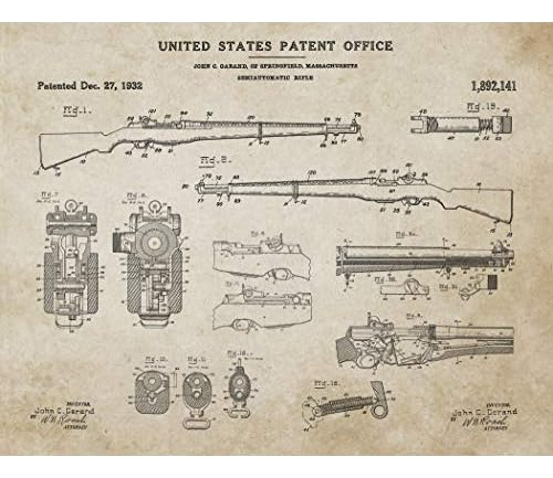 M1 Garand World War 2 Wall Art Print - 14x11 Unframed U...