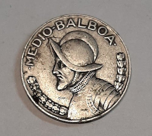 Panamá Moneda 1/2balboa 1947 Plata Ro 306