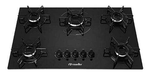 Cooktop Mueller A Gás 5bcs C/ Queimador Ultra Chama Bivolt