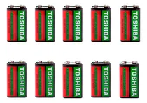 Comprar 10 Baterías Pilas Toshiba 9v 6f22 1604 Heavy Duty