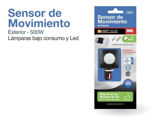 Sensor De Movimiento De Exterior Sme Light House