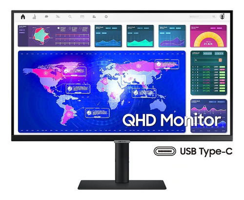 Monitor Samsung ViewFinity S6 QHD de 27 pulgadas, pantalla plana, 75 Hz, 5 ms, HDMI, DP, USB-C, FreeSync, modo juego