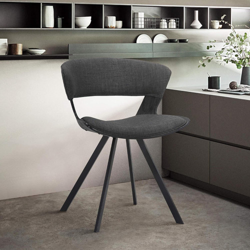 Ulric Wood And Metal Modern Dining Room Accent Chair, 1...