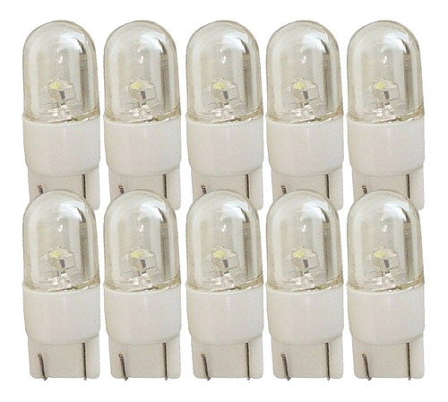 Caixa C/10 Lâmpadas 2825 W5 Led Autopoli 12v - Super Branco