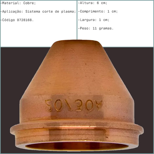 Bico Corte Plasma Pt-39 Esab 20 30a Pawercut Ref. 0728168
