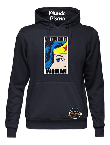 Poleron De Mujer Maravilla Marvel Wonder Woman Rostro