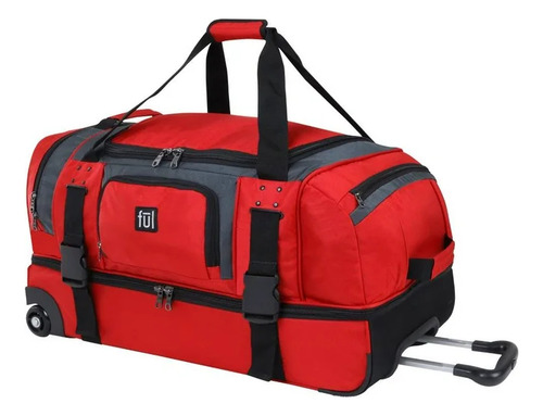 Maleta Duffle Ful Negro Bolsa De Viaje Ruedas De 30 Pulgadas