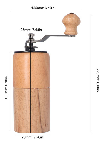 Molinillo Manual De Granos De Café, Ajustable Manualmente, G