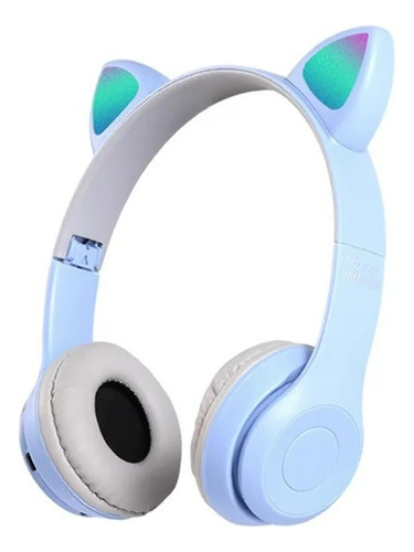 Auricular Headphones Bt Cat Celeste Soy Gamer