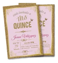 Comprar Tarjeta De 15 - Invitación De Quince Para Imprimir Brillo
