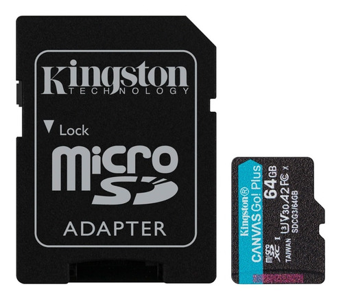 Memoria Microsd Kingston Canvas Go! Plus Sdcg3 64gb 170 Mb/s