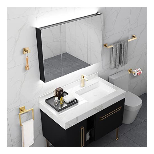 Toallero De Baño Tqkag, 236 In, Cepillado, Color Dorado