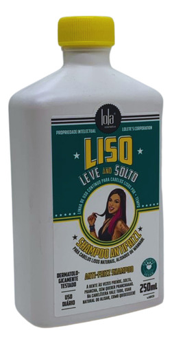 Lola Liso Leve E Solto Shampoo Antifrizz Pelo Alisado 250ml