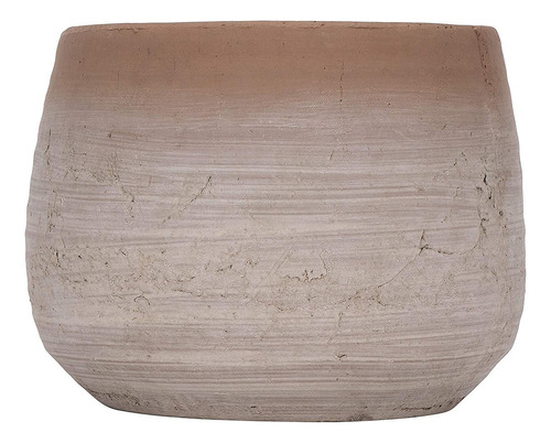 Maceta Grande De Terracota Encalada Y Naranja, 6 PuLG