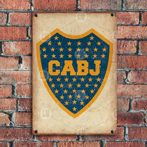 Cartel Chapa Estilo Vintage Escudo Boca Art 798 30x40cm X1