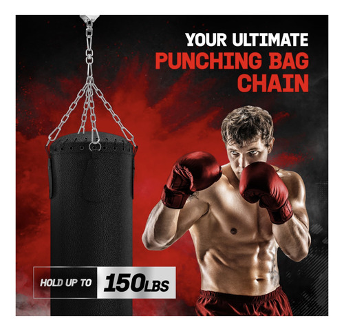 Cadena Gancho Giratorio Para Cargar Costal Box 150lbs Acero