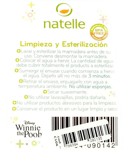 Mamadera Tetina Silicona 125ml 0m+ Con Asas Minnie Disney