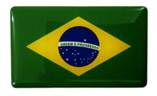 2 Adesivo Bandeira Brasil Resina Resinada, Carro Relevo