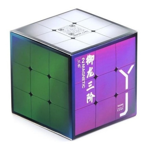 Cubo Mágico 3x3x3 Yj Moyu Yulong V2 Magético Preto