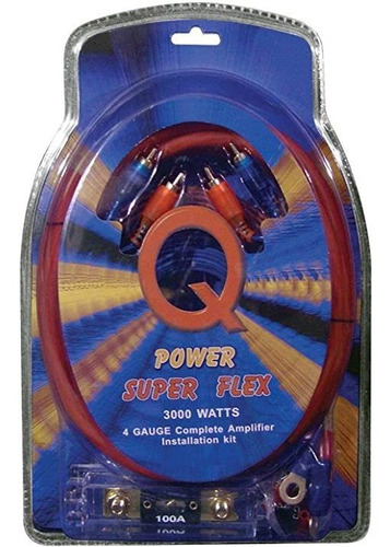 Qpower Súper Flex - Kit De Amplificador De Cableado Para Amp
