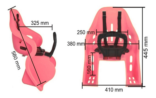 Imagem 2 de 5 de Cadeirinha Para Passeio De Bicicleta Traseira Kid Bike Bebê