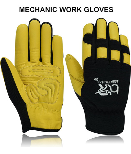 Guantes De Seguridad Cuero Genuino Para Construcción