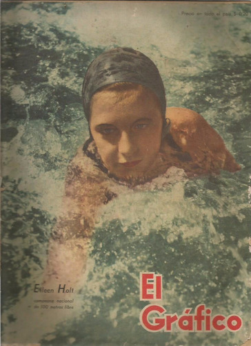 El Grafico / N° 1399 / 1946 / Tapa Eileen Holt Campeona