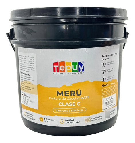 Pintura De Caucho Cuñete Tepuy Clase C Meru