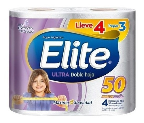 Papel Higiénico Elite Ultra Doble Hoja 50mt 4x3