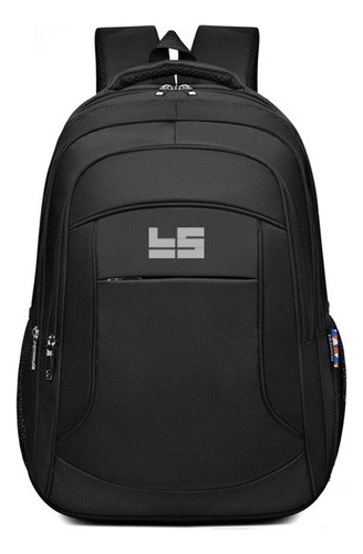 Mochila Preta Notebook Multifuncional Resistente LukeSports Masculina Feminina Urbana Liso Preto