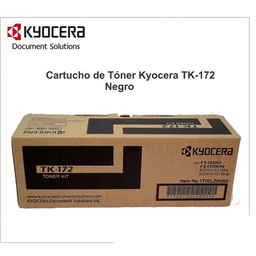Cartucho De Tóner Kyocera Tk-172, Negro, 7200 Paginas, Para 