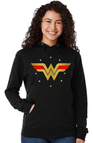 Buzo Canguro Wonder Woman - Hoodie Con Capucha Unisex 