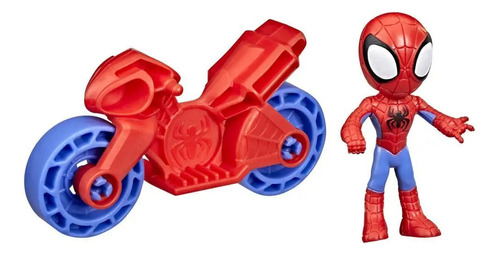 Hasbro Figura Heroes Spidey Spiderman Con Moto Rojo Lelab