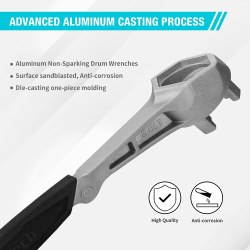 Llave De Tambor De Aluminio De Duratech, Llave De Botón 3 En
