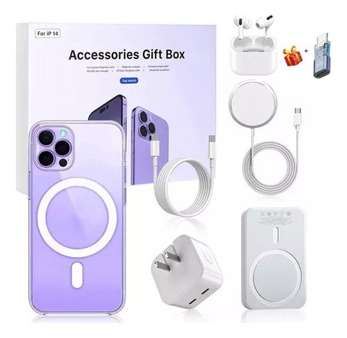 7kit Cargador 35w Magsafe 10000mah Auricular Para iPhone