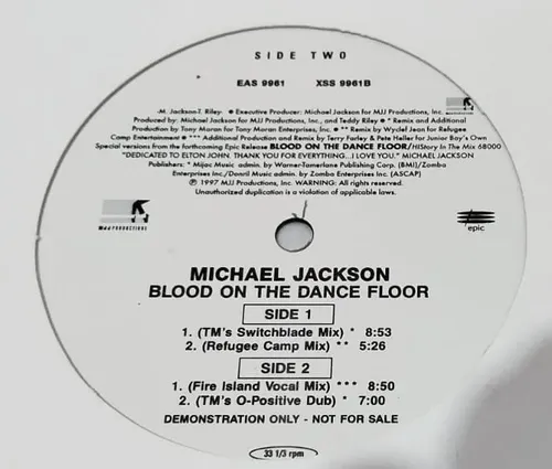 Michael Jackson Blood On The Dance Floor Vinil Raro Importad
