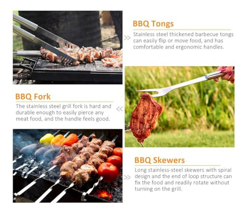 Juego De 57 Herramientas Para Barbacoa Con Termómetro