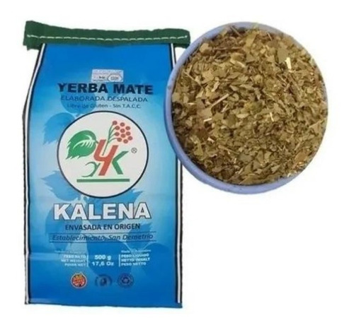 Yerba Tradicional Kalena Despalada. L.de Gluten X 500g