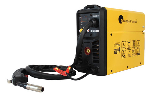 Maquina De Soldar Microalambre Tig Mma Mig Carret 1kg 120amp Color Amarillo
