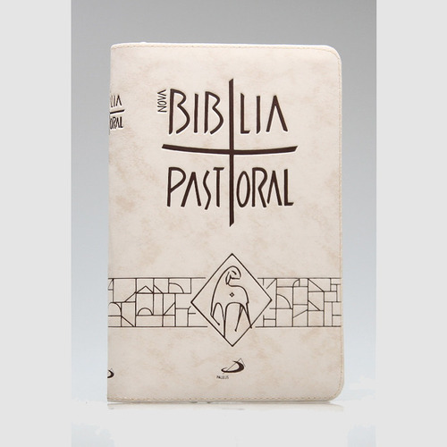 Bíblia Sagrada Pastoral Média Zíper Creme