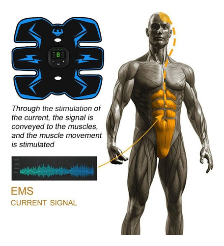 Ems Estimulador Muscular 2024 Elétrico Emagrecimento Choque