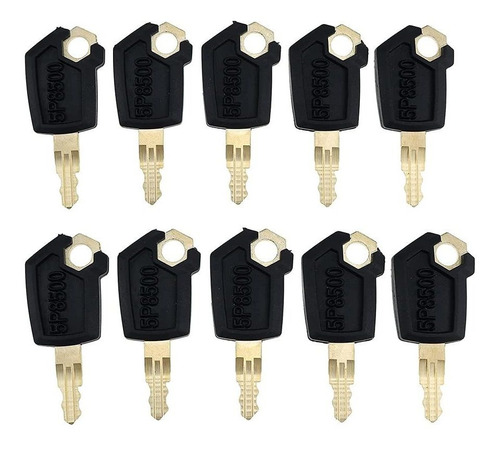 Bestlucky 10pcs Ignition Keys 5p8500 5p-8500 For Caterpillar