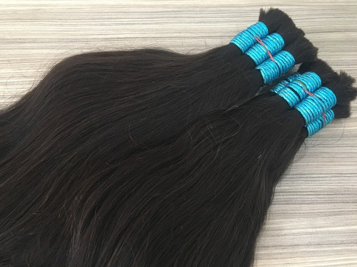 Imagem 2 de 3 de Cabelo Humano 100 Gr. Liga Azul 70/75 Cm Barato