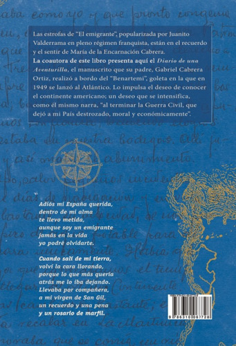Diario De Una Aventurilla: 1949 Una Travesía De Cádiz A América, De Gabriel Cabrera Ortiz / María De La Encarnación Cabrera. Editorial Bosque Editora, Tapa Blanda, Edición 1 En Español, 2025