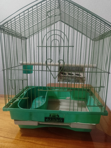 Jaula P/ Pájaros Verde De Metal