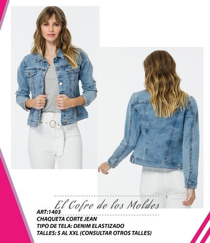 Molde  Chaqueta/campera Corte Jean Pack De 5 Talles!