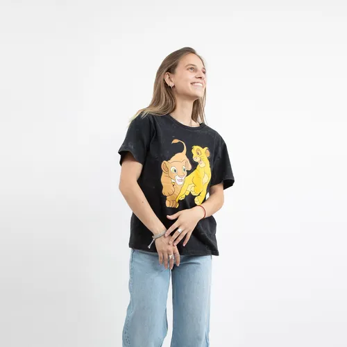 Polera Mujer Rey Le n Cute Negro Disney Cuotas sin inter s