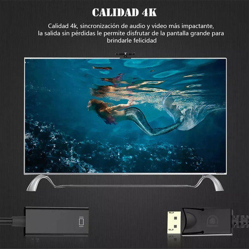 Adaptador Conversor Display Port A Hdmi 4k Fullhd Dp