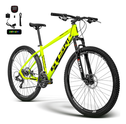 Bicicleta Aro 29 Gts Câmbios Shimano E Suspensão 24v Expert Cor Amarelo Tamanho do quadro 19