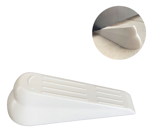 Tope Cuña Traba Para Puerta Diseño Elegante Blanco Clásico Mate
